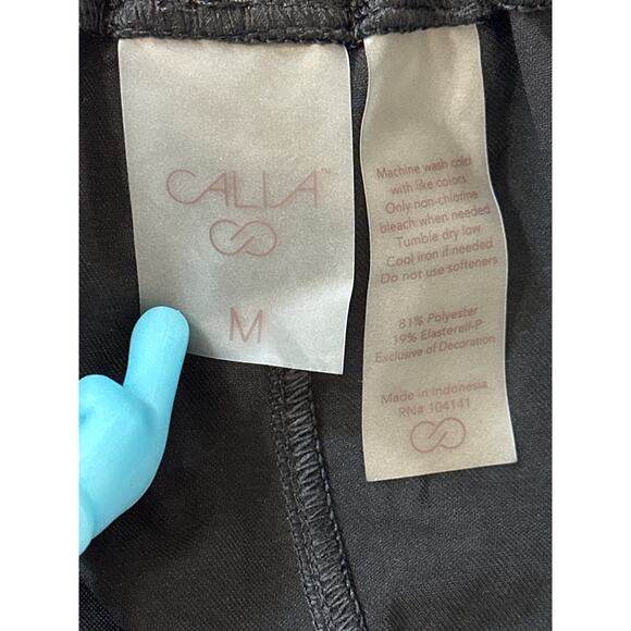 Calia Journey Collection High Rise Paperbag Shorts Black Relaxed Size M Casual - Picture 12 of 12